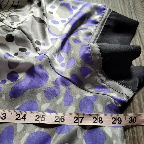 Lane Bryant Women's Blouse Top 26/28 Multicolor 100% Polyester Short Sleeves - Picture 6 of 8